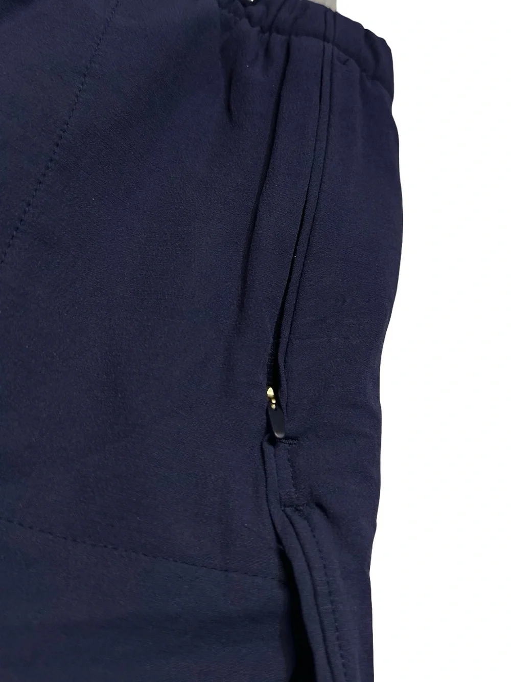 Tracksmith Navy Blue Wool Blend Sport Shorts Size Small Zip Pockets Running